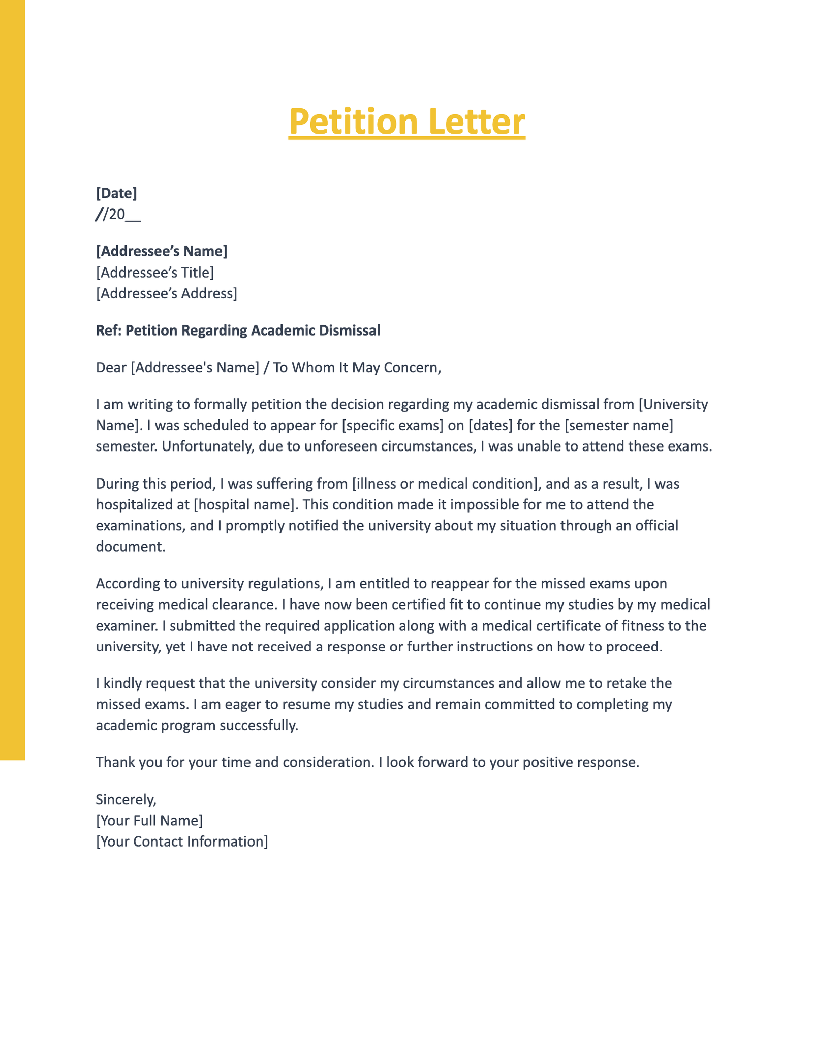 Petition Letter