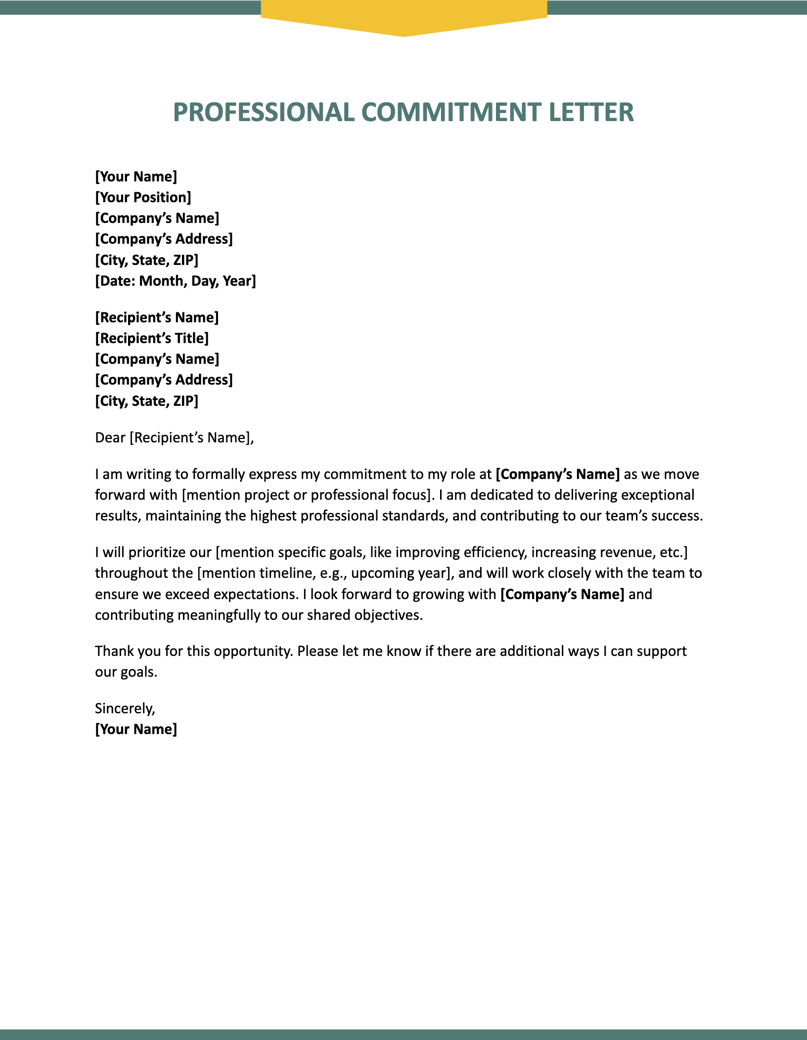 Letter Of Commitment Template Prntbl concejomunicipaldechinu gov co Letter Of Commitment Template Prntbl concejomunicipaldechinu gov co