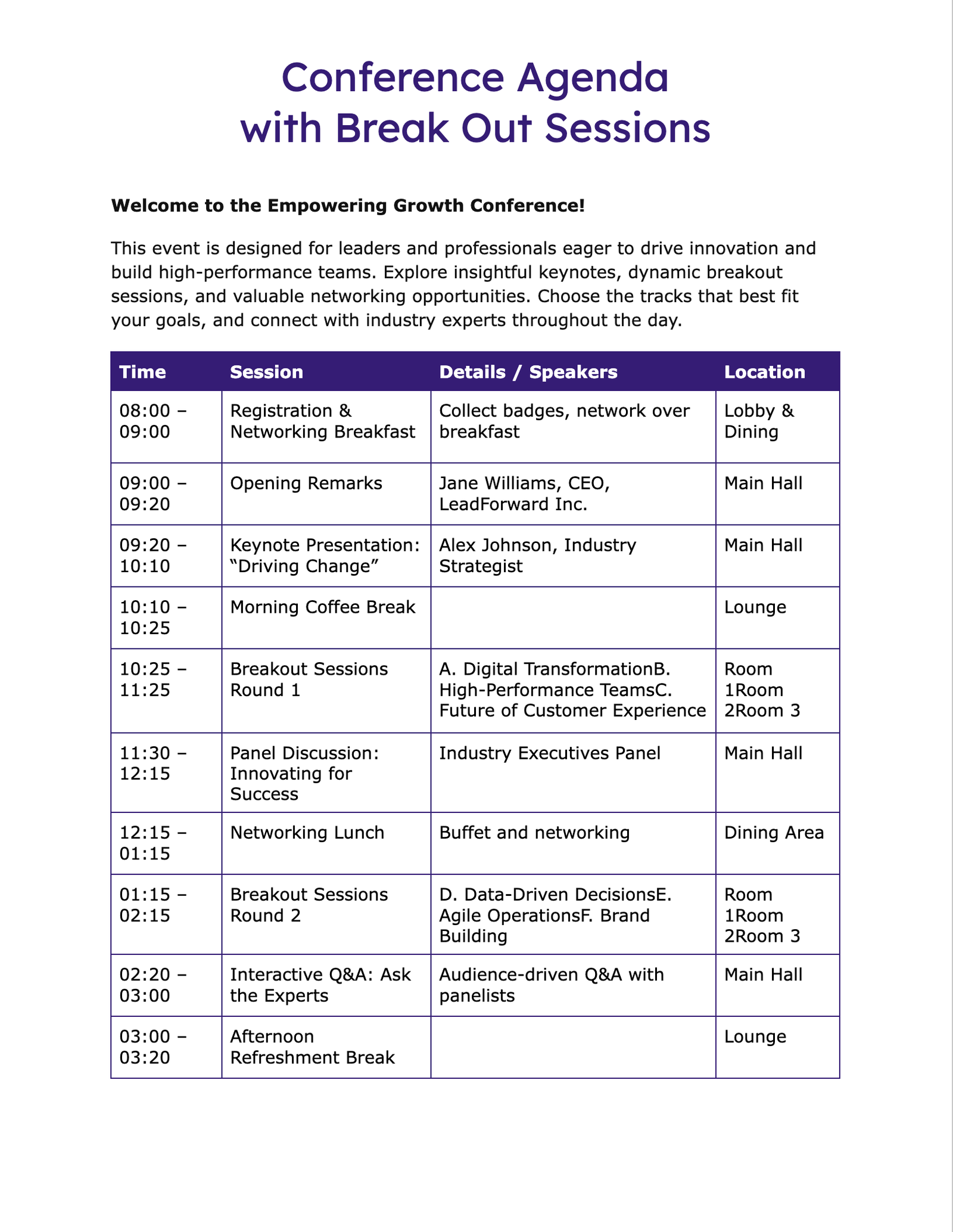 Conference Agenda