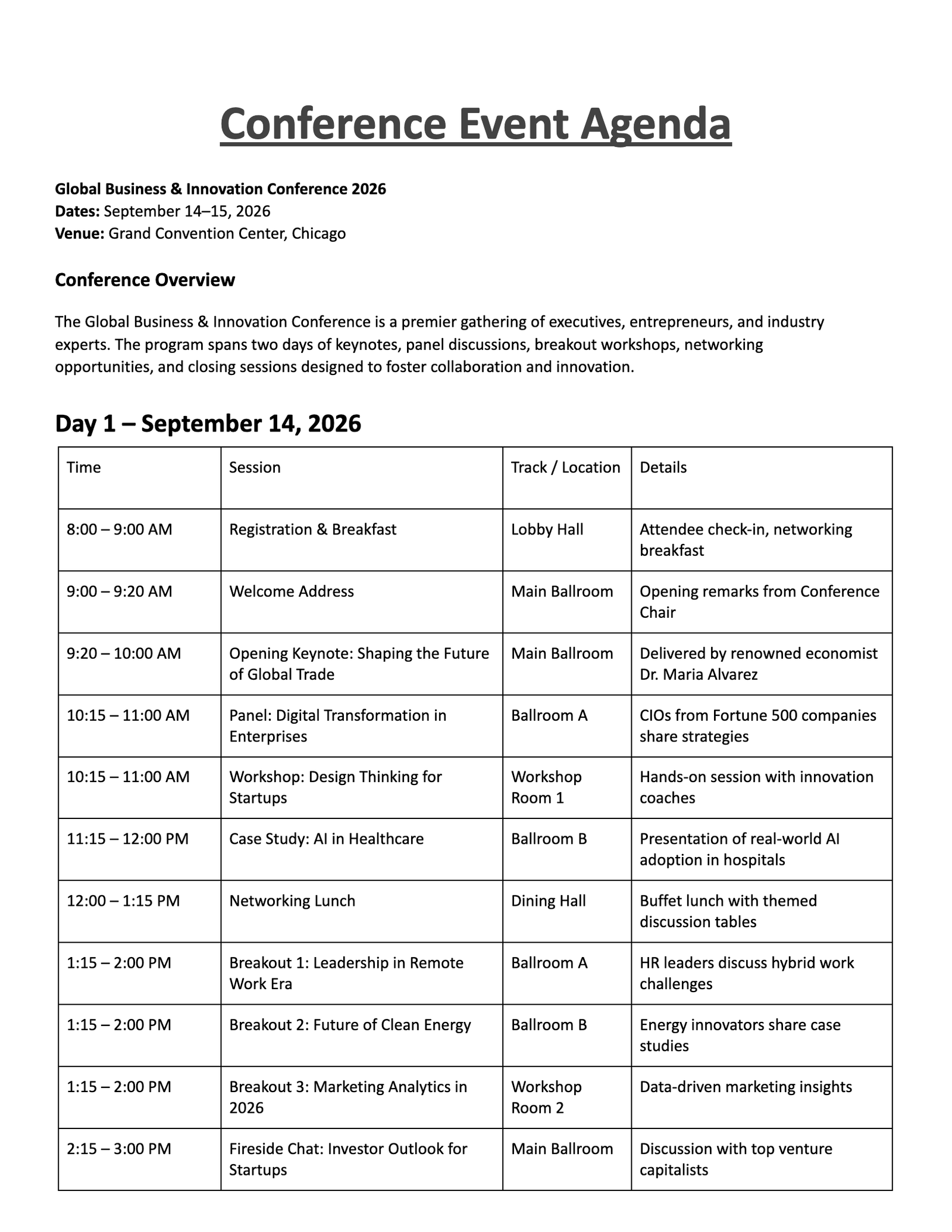 Conference Event Agenda Conference Event Agenda