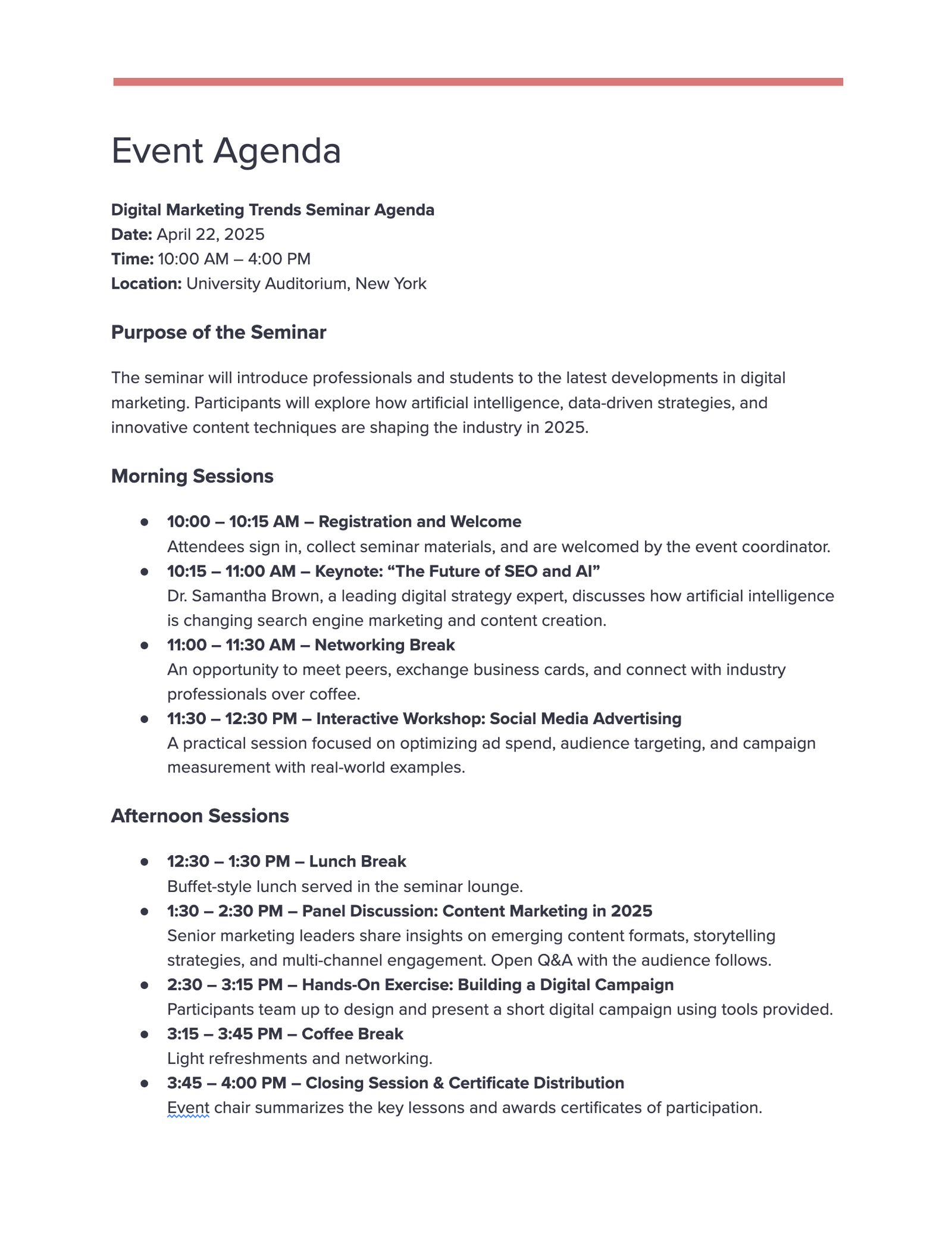 Event Agenda Event Agenda
