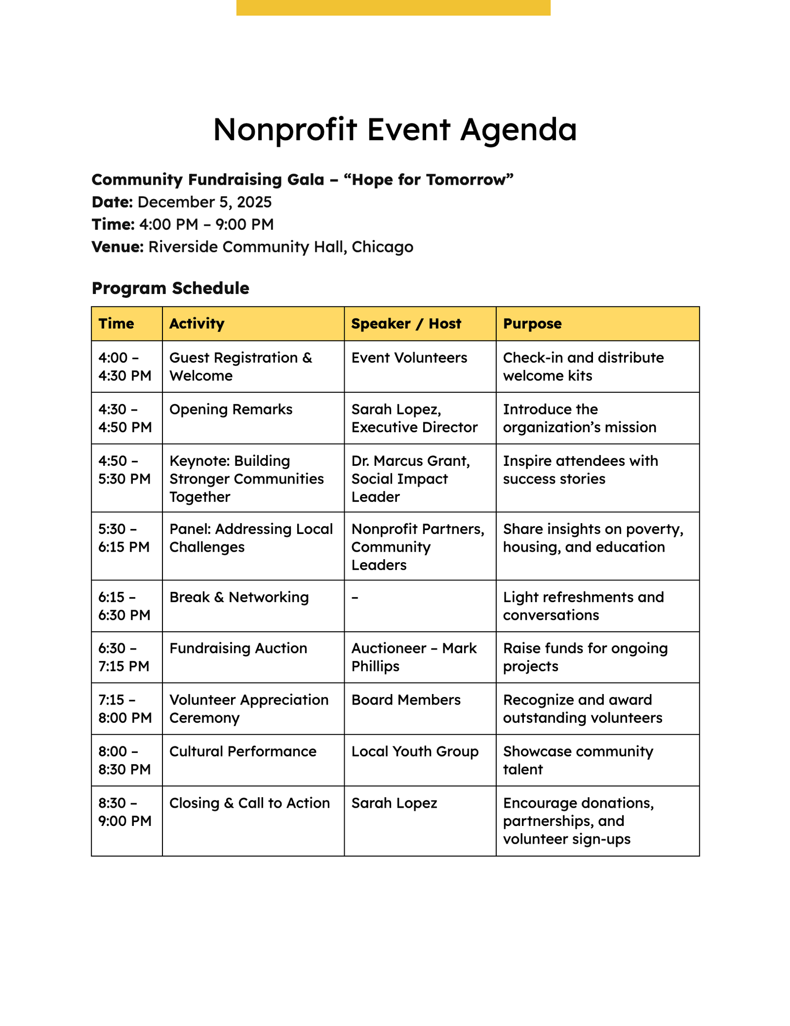 Nonprofit Event Agenda Nonprofit Event Agenda