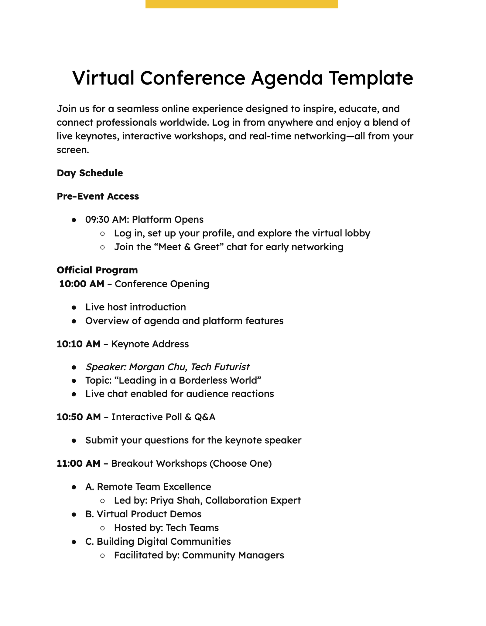 Conference Agenda