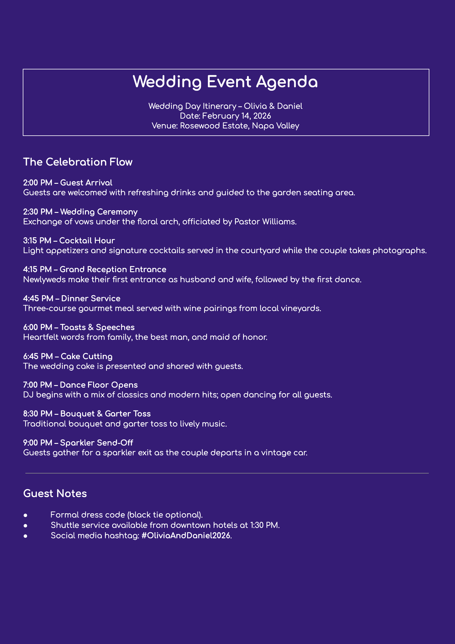 Wedding Event Agenda Wedding Event Agenda