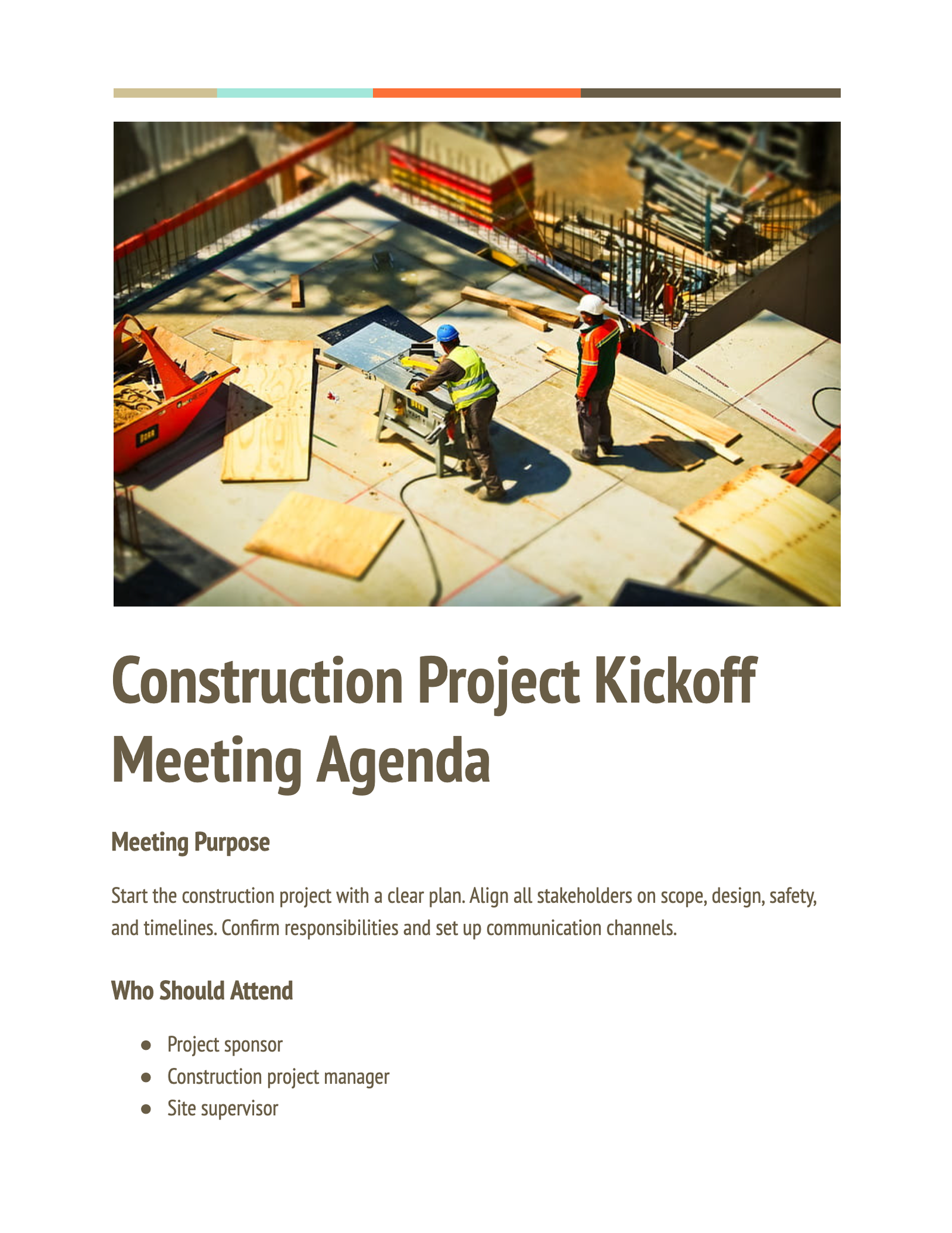 Construction Project Kickoff Meeting Agenda Construction Project Kickoff Meeting Agenda