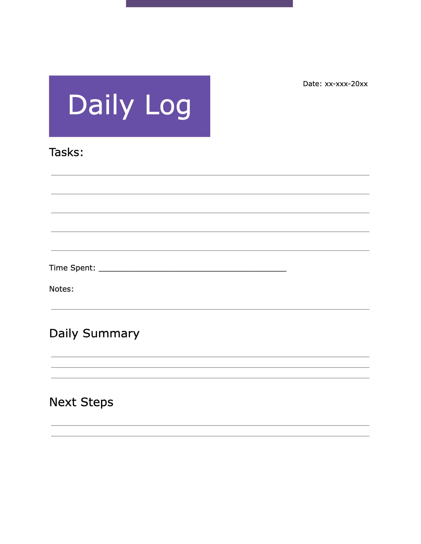 Daily Log