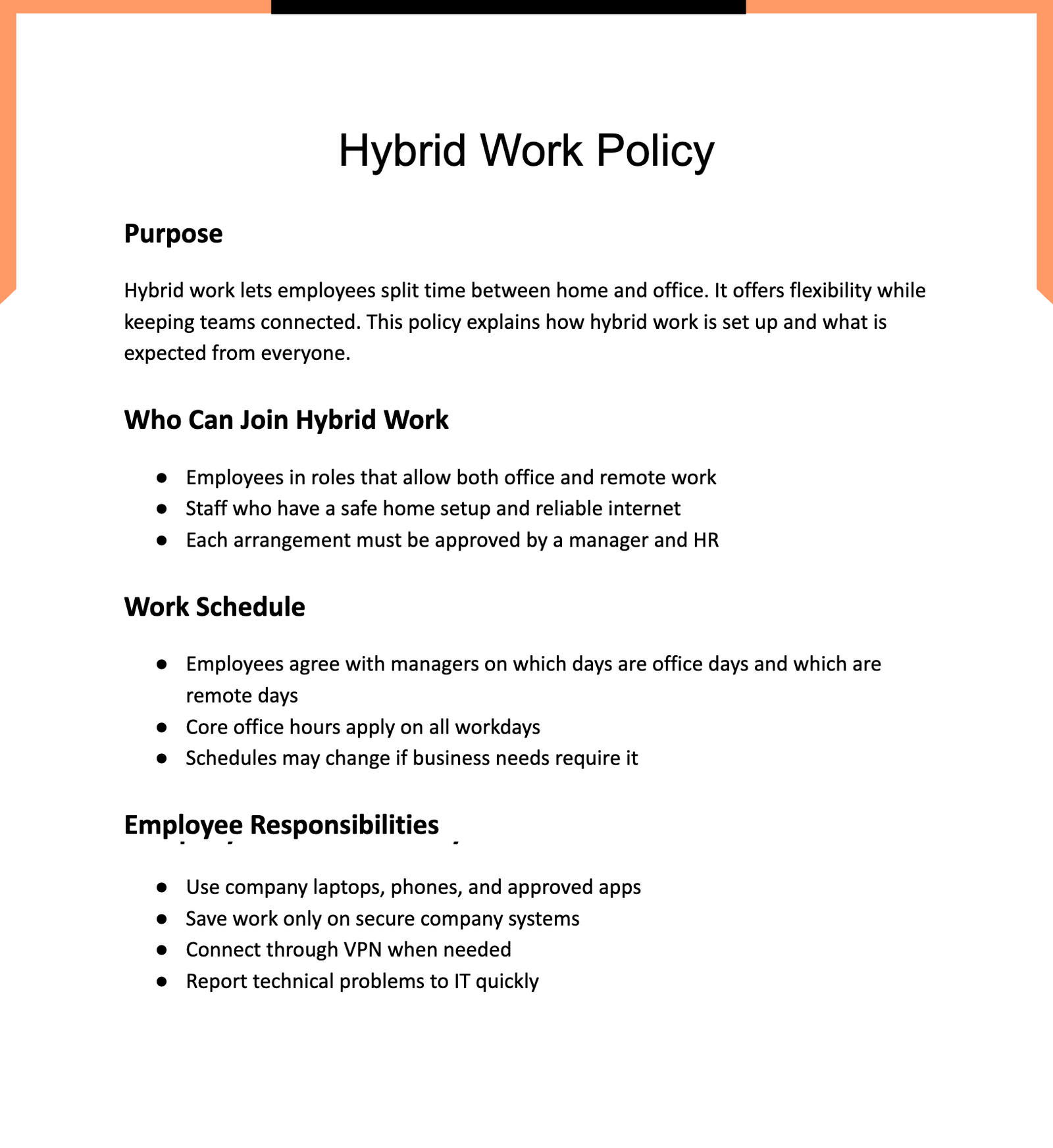 Hybrid Work Policy