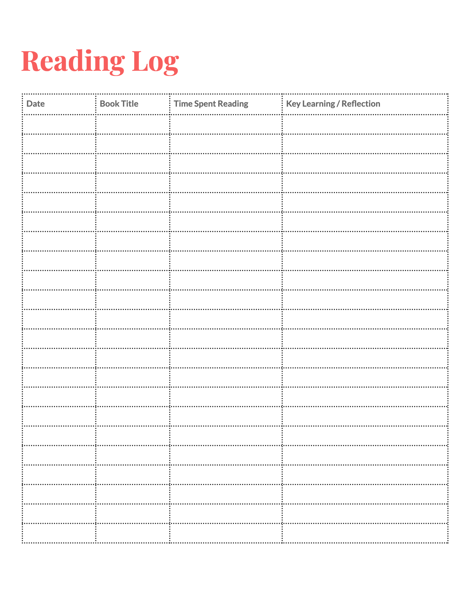 Reading Log