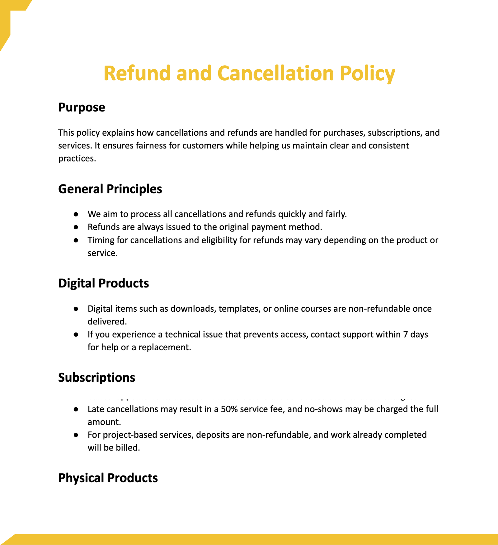 Refund and Cancellation Policy